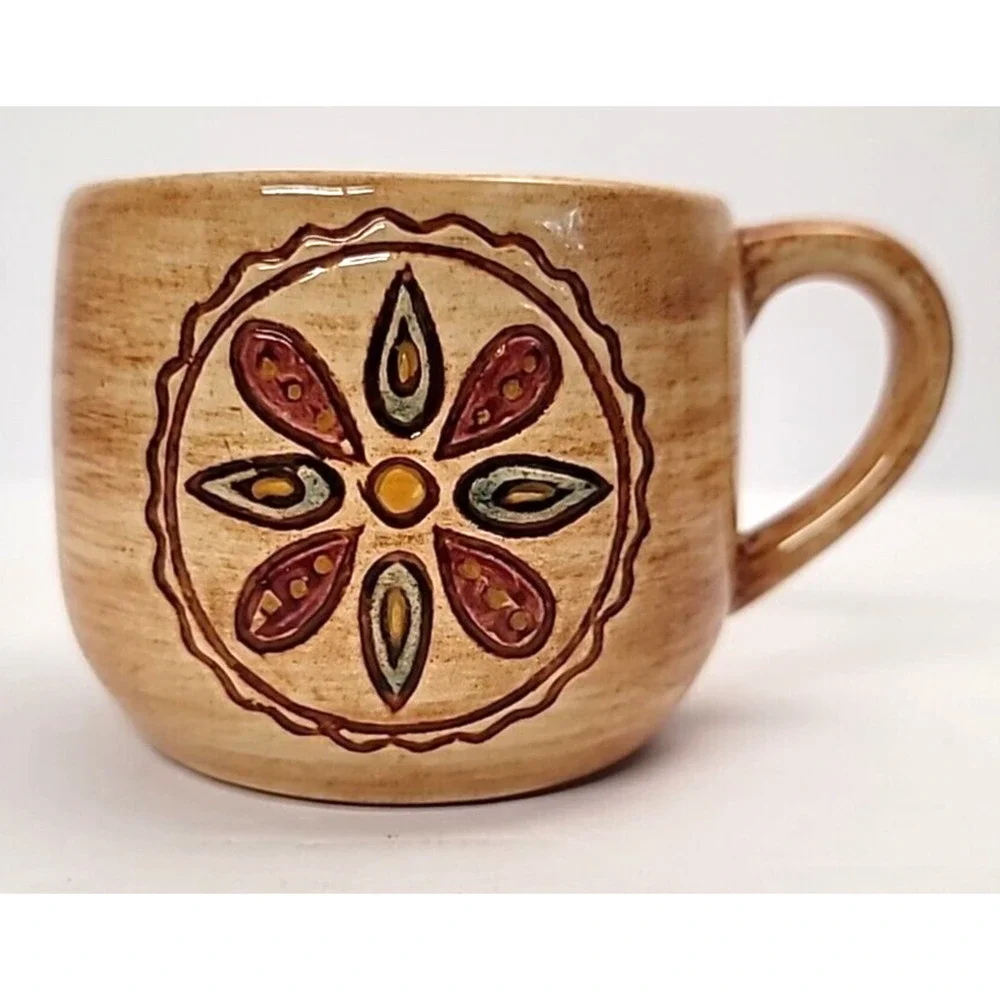 Pennsbury Pottery Cup and Saucer Hearts and Flower Design‎